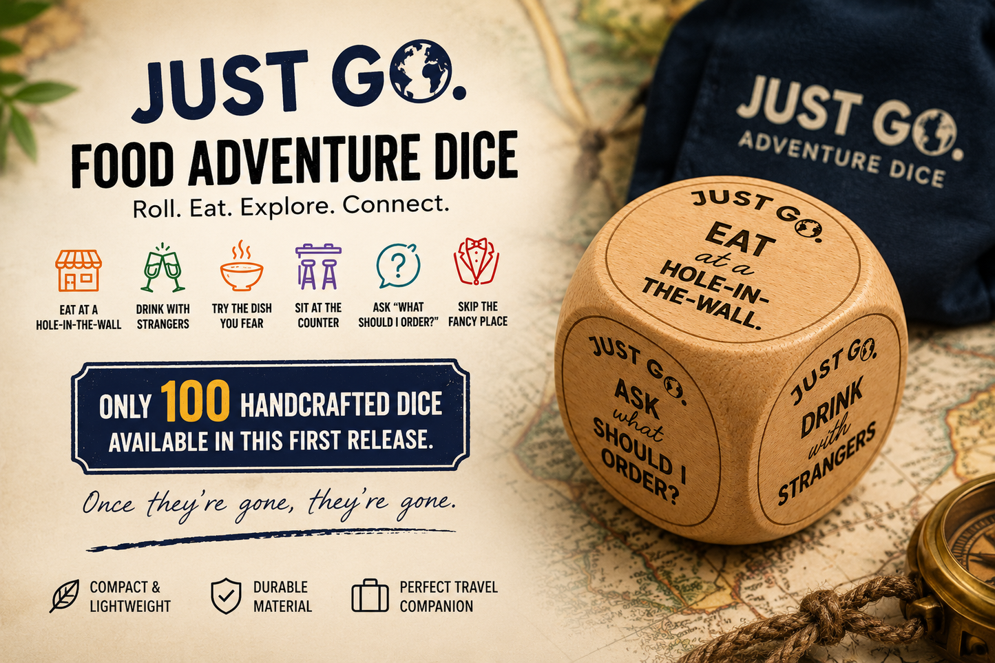 JUST GO. Food Adventure Dice